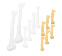 Toyvian 12pcs Halloween Fake Human Bone Props Realistic Small Plastic Skeleton Decorations for Haunted House Party Excavation Interactive Bone Ornaments for Festive Halloween Decor