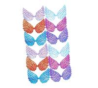 Toyvian 12Pcs Iridescent Angel Wing Fabric Patches DIY Hairpin Making Material ’s Fairy Wings Accessories Set for Crafting Hair Decorations