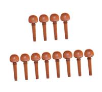 Toyvian 12pcs Jujube Wooden Violin Pegs String Button Accessories for Violins Comfortable Replacement for Old Broken Parts