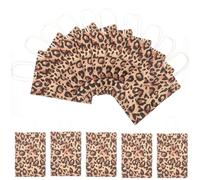 Toyvian 12pcs Kraft Paper Gift Bags with Handles, Medium Size Animal Print Tote Pouches, Easy for Storage, for Craft Markets and Parties