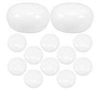 Toyvian 12pcs LED Lamp Shade for LED Bulb, White PC Plastic Half Globe Light Diffuser Cover Heat Resistant and High Durability, for Studies and Work Area Lighting