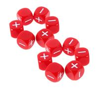 Toyvian 12pcs Math Symbol Dice for Boy Girl Educational Arithmetic Tools for Fun Learning Classrooms and Home Engaging Math Game Addition Subtraction Symbols