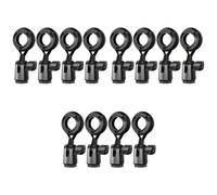 Toyvian 12pcs Mic Stand Clip for Desktop Rotation Microphone Clip for Meetings Lectures Podcasts Video Chats