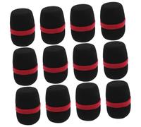 Toyvian 12pcs Microphone Sponge Cover Mic Windscreen Protector Filter Shield for Interviews Singing Public Speaking