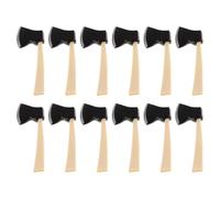Toyvian 12pcs Mini Axe For Dollhouse Farm Decoration - 1:12 Tiny Yard Tool Models For Microlandscape Photo Props - Miniature Garden Tools Diy Crafts