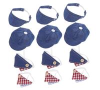 Toyvian 12pcs Mini Doll Beret Caps and Tiny Triangular Scarves Soft Doll Accessories for Seasonal Styling Photo Props and Craft Projects and Tea Party Decor