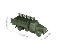 Toyvian 12Pcs Mini Military Truck for Material Smooth Rounded Design Sand Play Accessory Boys Outdoor Indoor Play