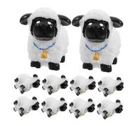 Toyvian 12pcs Mini Resin Sheep Figurines Lamb Decorations for Fairy Garden Micro Landscape DIY Terrarium Bonsai Home Office Cozy Decor