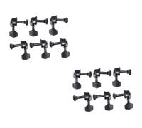 Toyvian 12pcs Mini Square Head Semi-closed Vintage Style Guitar Machine Heads 3r3l Tuning Pegs for Guitar Bass Acoustic Accessories
