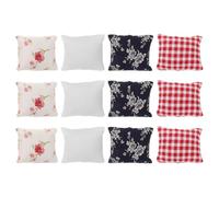 Toyvian 12pcs Miniature Dollhouse Things: Tiny Cushions Decorative Models - Simulated Mini Pillows Accessories - Mini Furniture And Accessories For Dollhouse