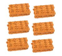 Toyvian 12pcs Miniature Floating Rafts Model for DIY Micro Landscape Traditional Chinese Style Bamboo Rafts Decoration Compact Craft Accessories for Dollhouse Garden Fish Tank