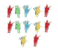 Toyvian 12Pcs Outdoor Parachute Soldiers for Unisex Hand-thrown Flying Playthings with Slow Landing Design for Creative Simulation Games and Party Favors
