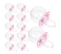 Toyvian 12pcs Pacifier Candy Box Cute Mini Pacifier-shaped Treat Box for Sweets Gender Reveal Party Decorations Favor Candy