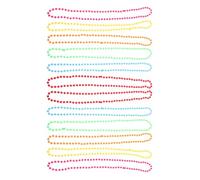 Toyvian 12pcs Plastic Necklace Retro Style 6 Colours Neon Plastic Necklaces for Masquerade Party Carnival New Years Dress-up Accessories