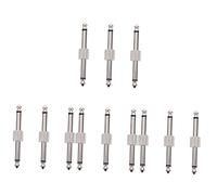 Toyvian 12pcs Practical Guitar Pedal Connector Guitar Effect Pedals Adapter Double Head Effect Connector for Board Setup for Live Performances and Studio Use