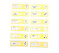 Toyvian 12pcs Prepared Microscope Slides Plant Specimens for Biology Science Experiments, Plastic Sample Slides Set for Student Learning and Educational Use