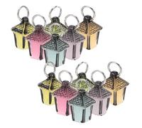 Toyvian 12pcs Resin Craft Lantern Lights Photography Props: Small Luminous Dollhouse Lantern Lights Diy Crafts Layout Scene Dollhouse Decorative Accessories Glow In The Dark Charms for Party
