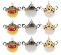 Toyvian 12pcs Resin Puffer Fish Charms for Jewellery Making, Creative Handmade DIY Earring and Bracelet Pendants, Strong and Practical Accessories for Handmade Projects