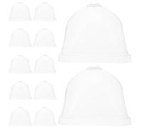 Toyvian 12pcs Reusable Plastic Square Plant Protector Cover with Ventilation Holes for Seedlings and Plants Mini Greenhouse Dome in Backyard Garden