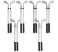 Toyvian 12pcs Simulation Club Pens Black Aluminum Alloy Golf Putter Ballpoint Pen Desktop Ornament Not Easy to Deform Novelty Style for Anniversary