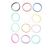 Toyvian 12Pcs Skin Friendly Silicone Bracelets Multi Function Decorative Elastic Wristbands for Sports Parties and Daily Wear Stylish Colored Party Bands for Men and Women