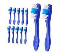 Toyvian 12pcs Soft Bristle Travel Toothbrush Short Handle Security Toothbrush for Prisoners and Institutional Use
