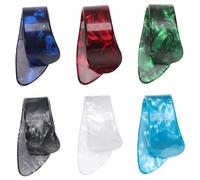 Toyvian 12pcs Thumb Pick Guitar Picks Set Made of Celluloid for Guitar and Bass Ultra Thin and Light Weight and Collections Assorted Colors Including Blue Red Black White and Green