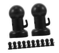 Toyvian 12pcs Trampoline Pole Caps Protective End Covers for Safety Net Enclosure Durable Black Trampoline Stick Caps Weather Resistant Easy Installation for Outdoor Use