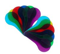 Toyvian 12Pcs Translucent Color Mixing Paddles for Bright Primary Color Education Tool with Ultra-thin Abs Material Smooth Edges Safe for School Learning and Autism Therapy