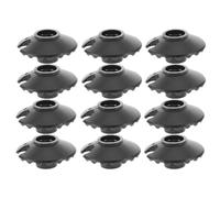 Toyvian 12pcs Ultralight Black Plastic Hiking Stick Accessory with 14mm Hole Diameter, Trekking Pole Basket for Sink Prevention and Seamless Adjustment, Suitable for Outdoor and Snowy