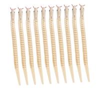 Toyvian 12pcs Unfinished Natural Wooden Wiggly Snakes Set Friendly Flexible Craft Safe Chemical Material for Indoor Outdoor Play Pranks Birthdays Party Decorations