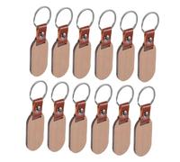Toyvian 12pcs Unfinished Wooden Pet Tags Bulk for DIY Crafts Smooth Edges Blank Stamping Dog Tag Craft for Engraving Sublimation and Pet Identification