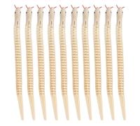 Toyvian 12pcs Unfinished Wooden Wiggly Snakes Set 30cm Paintable Wooden Snake Toy Flexible Crafts for Kids Holidays Birthdays Party Decorations