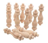 Toyvian 12pcs Unstained Solid Wood Stair Balusters 7.5x1.8cm Small Decorative Spindles for Indoor Woodworking and Furniture Crafting, Unfinished Wooden Balusters for Home Staircase