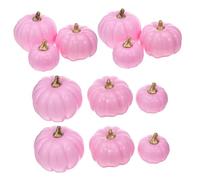 Toyvian 12pcs Vintage Artificial Pumpkins Lifelike Foam Pumpkins for Fall Autumn Halloween Thanksgiving Home Kitchen Wedding Party Decor