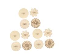 Toyvian 12pcs Wooden Gyroscope Toys for Boy Girl Unfinished for Painting and Coloring Hand-eye Coordination and Imagination Educational Plaything
