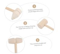 Toyvian 12Pcs Wooden Mini Mallet Food Mallet Pounding for Compact Handheld Hammer for Crab Cracking Educational Dexterity Development Tool