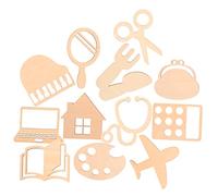 Toyvian 12pcs Wooden Wood Chips Key Event Cards Commemorative Photo Prop Growth Recording Prop Newborn One Hundred Day Girl Shower Decorations