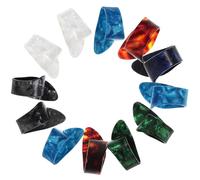 Toyvian 12pcs Xylonite Nylon Electric Guitar Picks Finger Picks Set for Beginners to Alleviate Finger Ache and Build Strength Suitable for Electric Guitar Players