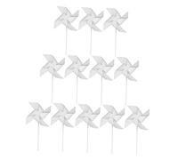 Toyvian 12pcs Yard Gardern Pinwheel Art Painting Childrens Craft Color Work Educational DIY Papers Graffiti Boys Activity Paper Toddler Decor Handmade Paint Garden for Crafts Home