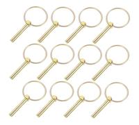 Toyvian 12pcs Zinc Plated Heavy Duty Safety Hitch Pins with Rings for Farm Tractor Trailer Shaft Locking Pins Secure Cargo Easy Installation for Heavy Work