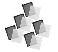 Toyvian 12PCS Zipper Mesh Filter Bags for Fish Tank Aquarium Durable Reusable Media Bags with Mesh Design for Phosphate Nitrate Removers White Black