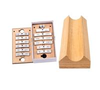 Toyvian 13pcs Guitar Fret Press Caul Inserts Tool Box for Luthier Electric Acoustic Guitar U-shaped Wooden Pillow