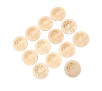 Toyvian 13pcs Monthly Milestone Discs for Photo Props Double-Sided Rainbow Growth Cards Unisex Decoration for Newborn Memories