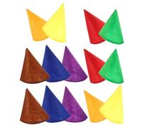 Toyvian 14pcs Felt Cone-shaped Dwarf Party Hats for Ages, Safe and Versatile Headwear for Cosplay Events and Productions, Mini Gnome Costume Accessories Random Color