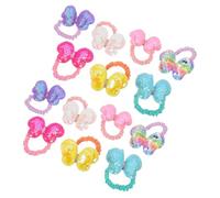 Toyvian 14pcs Glitter Bow Hair Ties for Elastic Sequin Butterfly Ponytail Holders Secure Stretchy Bands Cute Childrens Hair Accessories for Little