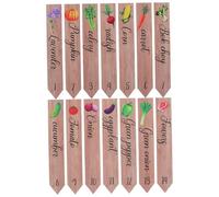 Toyvian 14pcs PVC Garden Plant Label Stakes with Creative Fruit Designs Weatherproof Nursery Plant Signs for Outdoor and Indoor Flowers Vegetables Succulents Easy to Install Decorative