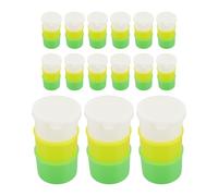Toyvian 15 Sets Reusable Medicine Dosing Cups with Lid Stackable Pvc Pill Organizer Cups for Adults and Family Members for Travel and Work for Morning Noon and Evening Use