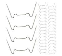 Toyvian 150pcs Iron Greenhouse Glazing Clips W Type Wire Fixing Clamps for Glass Panes Outdoor Landscape Nail Spring Clips for Garden Greenhouse Window and Fence Installation