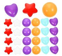 Toyvian 150Pcs Thickened Star Heart Round Ocean Balls Play Pool for Indoor Outdoor Playground Creative Swimming Balls for Hand Eye Coordination and Fun Amusement Park Activities